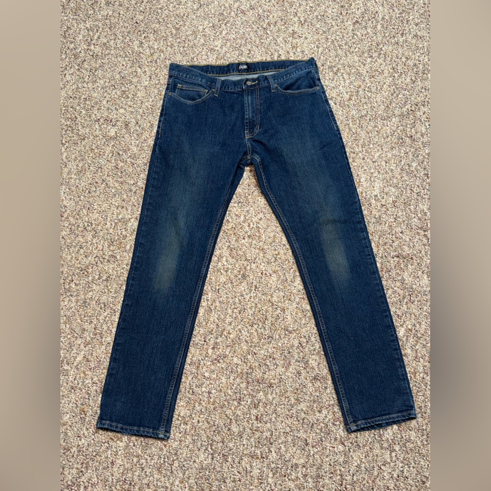 Men's size 32 city streets Dark‎ Blue Denim Jeans slim stretch 32x30